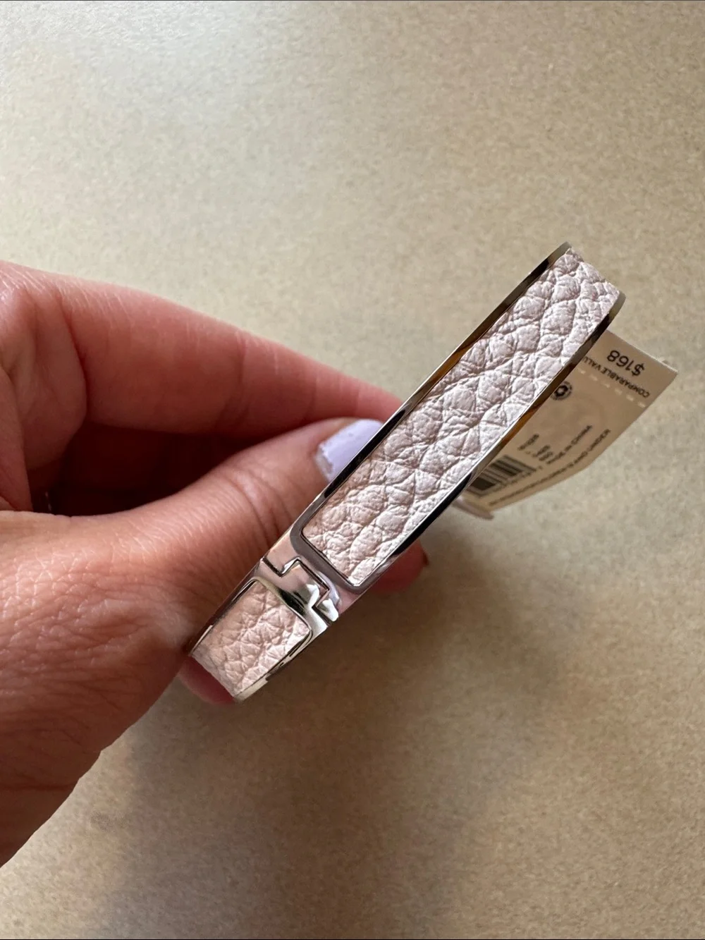 Tory Burch skinny leather inlay cuff bracelet NWT jewelry